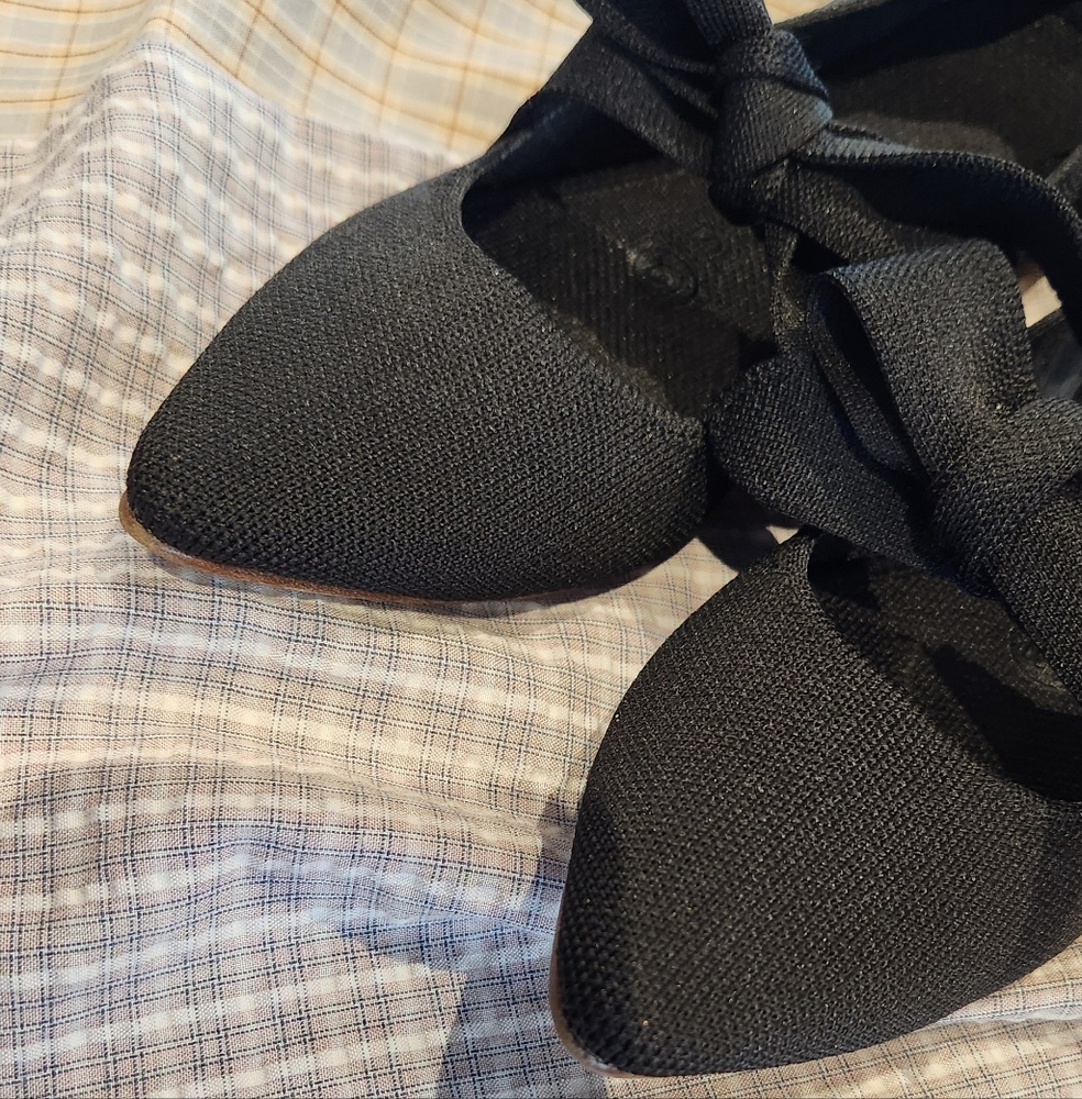 ROTHYS BLACK BOW TIE FLATS - Picture 2 of 7